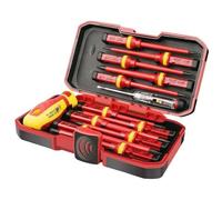 Coffret Tournevis 13 Pièces Isolés 1000V, CR-V Magnétique Phillips/Torx, Électricien Professionnel