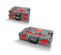 Coffret TOX L-BOXX en lot, empilable et encliquetable avec le système L-BOXX, 8 compartiments pour petites pièces, rangement clair pour chevilles et vis, lot de 3 pièces, 094909151