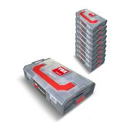 Coffret TOX L-BOXX Mini en lot, empilable et encliquetable avec le système L-BOXX, divisible en 6 compartiments, rangement clair pour chevilles et vis, lot de 3 pièces, 094909147