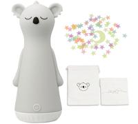 Coffret Veilleuse Koala Bébé & Enfant, Lampe Torche nomade 2-en-1 en Silicone souple, Étoiles Phosphorescentes, Pochette de Transport, Rechargeable USB-C, Cadeau Fille & Garçon, Baby Shower