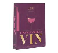 Cook Concept - Coffret vin 5 pièces "Livre" 18 cm - Tire-bouchon & bec verseur - Violet