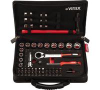 Coffret VIRAX 51 outils spécial plomberie : douilles traversante + embouts 1/4" + clé robinet