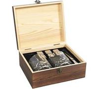 Coffret whisky 10 accessoires (2 verres, pince de service, 6 glaçons inox) style gentleman - - ALTOBUY Transparent
