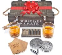 Coffret Whisky Cadeau - Verres, Glacon Reutilisable Forme Balle, Dessous de Verre, Pinces à Glace, Boîte en Bois, Cartes Histoire et Recettes - Service a Whisky pour Homme de Royal Reserve