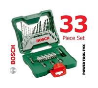 Bosch Ensemble X-Line – Coffret 33 pièces forets et embouts pour métal, pierre, béton, bois, brique