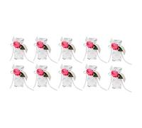 Coffrets cadeaux de bonbons, en forme de vase en papier, 6,5x3,9 pouces, ensemble de 10, pour cadeaux de mariage et de fête d'anniversaire (huAYU petite taille)