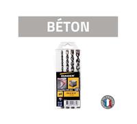 Diager Coffrets de 4 forets béton Twister Plus SDS-plus – 127B