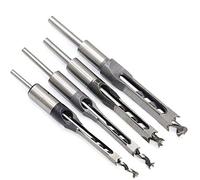 Coffrets De Forets New 4Pcs Woodworking Square Hole Drill Bits Wood Mortising Chisel Set Mortise Chisel Bit Kits Woodworking Hole Saw Sets With T