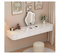 Coffrets de maquillage Coiffeuse Suspendue Aux Coins Arrondis | Coiffeuse Murale | Coins Arrondis | Disponible En 23,6« - 63 » | Table Uniquement(120CM)