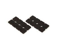 COGEX 85640 Patin adhesif Carré 25 mm 16 pcs, Marron