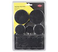 COGEX 85759 Patin adhésif feutre, Noir, Set de 50 Pièces