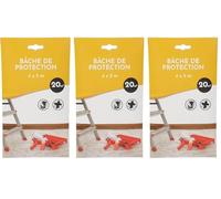 COGEX - Bâche de protection, bâche de protection peinture - Dimensions: 4 x 5m - 20m² - Pour protéger les sols et meubles contre les tâches de peinture - Résistante - Protection complète & optimale