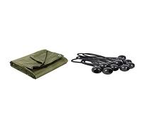 COGEX - Bâches (Bricolage) - Bâche de protection 1,5x6m, bâche bois 1,5x6m & WERKA PRO - 11281 Attache pour bâche WERKA PRO - 11281-Attache Rapide élastique-10pcs-Noir, Noire