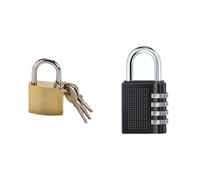 COGEX - Cadenas adenas à bagage - Cadenas à clé pour casier, cadenas à clef pour armoire & Vinabo Cadenas à Combinaison à 4 Digit, Serrure Combinée, Numero Cadenas Code, Serrure à Combinaison
