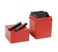COGEX - Coffret lettres et chiffres à frapper 4mm - 36 pièces - Poinçons en acier pour le marquage en creux de pièces métalliques - Alphabet complet + 9 chiffres + "&" - Taille des caractères: 4mm