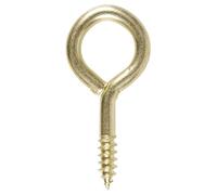 COGEX - Piton à vis en acier laitonné - Couleur: Doré - 3,5 x 40 mm - Set de 6 Pièces - Piton ferme laitonné - Diamètre: Ø3.5mm - Longueur: 40mm