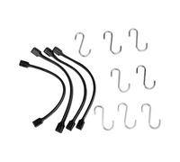 COGEX - Tendeurs, tendeurs Plats, tendeur élastique - Tendeur en Caoutchouc - Longueur: 35 cm - Lot de 8 pièces - Crochets Amovibles - Crochets en S - 4 tendeurs & 8 Crochets - Facile à Utiliser