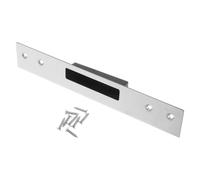 COHEALI 1 Set Gâche Électrique Plaque de Verrouillage Anti-effraction en Acier Inoxydable Argenté, pour Portes en Bois Extérieures, Installation DIY