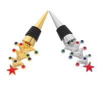 COHEALI 2 Pièces Acier Inoxydable Bouchon de Vin Sapin de Noël, | Fermeture Précise et Ajustement, Design Festif Décoratif, pour Fêtes de Fin D’année et Occasions