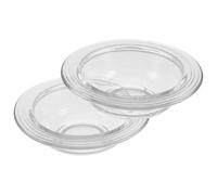 COHEALI 2 Pièces Chauffe-huiles essentielles Coupelle en Verre Transparent 9,5 Cm, Chauffage Uniforme, Design Compact, pour Aromathérapie et Décoration Maison