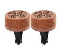 COHEALI 2 Pièces Pinces à Parfum en Bois Marron pour Voiture Clip de Ventilation en Alliage D'aluminium, Diffuseur Aromathérapie Facile à Installer pour Décoration Intérieure de Voiture