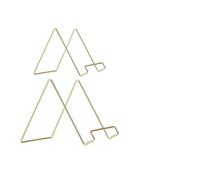 COHEALI 2 Pièces Présentoir en Fil de Fer Minimaliste pour Livres et Magazines, Base Solide et Facile à Nettoyer, Support Décoratif pour Bureau ou Canapé, Couleur Or