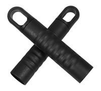 COHEALI 2pcs Manche de Balai en Plastique Noir Trou Suspendu, Prise Ferme, Diamètre 25mm, Accessoires de Remplacement pour Serpillère et Pelle à Poussière, Nettoyage
