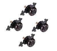 COHEALI 4 Pièces Bouton de Meuble en Alliage de Zinc et Céramique Noir | Finition Lisse, Design Unique, Texture Soignée, pour Portes Intérieures et Ktv, Forme Créative