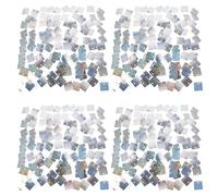COHEALI 4 Pièces Fond Pailleté Mural Argenté en Plastique Haute Réflectivité et Installation Facile, Décor Unique pour Fête d'anniversaire et Photos en Extérieur, Dimensions 30x30 Cm