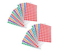 COHEALI 4400 Pièces Gommettes Rondes Autocollantes Colorées, Étiquettes à Points Amovibles pour Marquage Bouteilles et Décoration en Classe