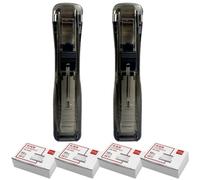 COHEALI Agrafeuse à Dossiers Réutilisable Compacte, Noire, Plastique et | Gestion Légère des Papiers, Clip Réutilisable, Format Compact, pour Rapports et Devoirs, Usage Bureau