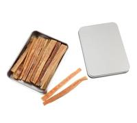 COHEALI Allume-Feu Naturel en Bâtons 3.94 Pouces Boîte Métallique Inclus pour Camping Randonnée Barbecue Extérieur Outil D'Allumage Léger Et Instantané en Bois Séché