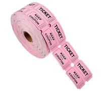 COHEALI Billets de Tombola en Papier Couleur Rose pour Événements et Magasins, Rouleau de 1000 Tickets Interactifs à Usage Multiple