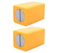 COHEALI Boîte de Rangement des Lames Cassées 2pcs en Abs Jaune Sécurisée pour Bureau et Maison