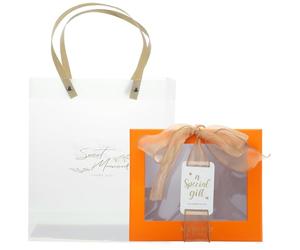 COHEALI Boîte Délicate en Papier et Pp Orange pour Emballage de Fleurs et Cadeaux de Mariage, Coffret Duo Couple pour Saint-valentin et Fêtes