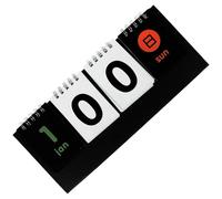COHEALI Calendrier de Bureau Plusieurs styles en Papier Moderne Noir Calendrier Perpétuel Réutilisable Fonction Compte à Rebours et Affichage du Score, Format Debout pour Plusieurs styles
