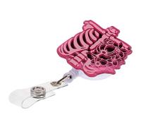 COHEALI Clip de Badge Rétractable en Acrylique et Métal, Porte-badge Pratique pour Infirmières et Employés, Design Rétractable pour Usage Outdoor