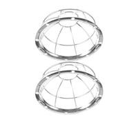 COHEALI Couvercle de Protection Adapté pour Détecteur de Fumée pour Acier Inoxydable Argenté, Robuste et Pratique, Lot de 2 Pièces Capteurs en Bureau et Centre Commercial