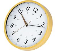 COHEALI Horloge Murale Ronde Vintage en Bois et Verre, Silencieuse | Décor Intérieur Blanc, Style Simple et Moderne, Pose Facile, pour Salle de hambre D'étude