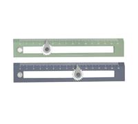 COHEALI Lot de 2 Règles Créatives en Plastique Compas pour Tracer des Formes Rondes et Tracer, Outil de Mesure Précis pour Étudiants et Enseignants en Cartographie et Relevés