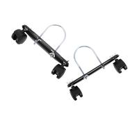 COHEALI Lot de 2 Roulettes Noires avec Freins pour Radiateur Électrique à Bain D'huile, Support en Plastique et Fer, Mobilité Silencieuse, Maison Chambre
