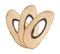 COHEALI Pack de 3 Couvre-Casques de Chantier en Paille Respirante Visière de Casque de Chantier pour Fête Estivale Couleur Aléatoire