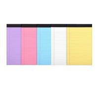COHEALI Paquet de 5 Bloc-notes de Bureau A5 en Papier, Ligné | Format Compact 5x8, Écriture Fluide, Usage Bureau et Académique, Adhésif Puissant