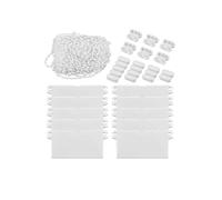 COHEALI Pièces Détachées Blanc pour Plastique 89 Mm Stores Verticaux | Kit de Remplacement pour Stores Roulants et Rideaux Verticaux, Perles 10mm, Clips et Plaque Inférieure