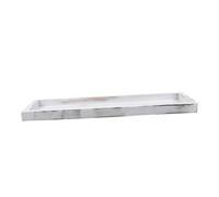 COHEALI Plateau Décoratif Rectangulaire en Bois Rustique, Long et Étroit | Centre de Table pour Table Basse, Style Ferme Finition Mate, Forme Bateau, Usage la Cuisine et Salon