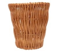 COHEALI Poubelle en Osier Tressé, Corbeille Élégante pour Bureau et Maison | Osier et Rotin, Surface Lisse Bien Polie, Facile à Déplacer, pour Papier et Accessoires