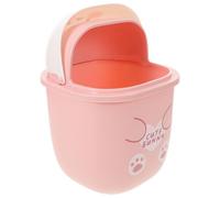 COHEALI Rose Poubelle de Bureau avec Couvercle Rabattable Lapin en PP Mini | Décorative et Légère, pour Cosmétiques et Papier, Bureau, la Cuisine, Coin Garçon Fille