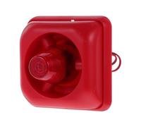 COHEALI Sirène D'alarme Incendie Alarme Sonore et Lumineuse Dc12v-24v, LED Haute Intensité, PC Abs, Rouge, pour Usines et Zones Industrielles