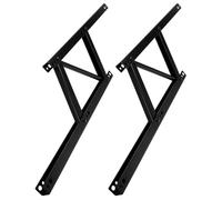 COHEALI Support de Table Basse Relevable Pliant Charnière à Ressort et Charnière de Verrouillage Système de Levage Manuel Noir Compatible Meubles Pliants pour Salon et Chambre Lot de 2