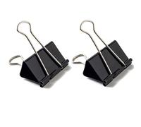 Coideal 24 Pièces Pinces à Papier Métal, 32 mm Pince à Documents, Pince à Dessin Double Clip Noir pour Bureau Maison